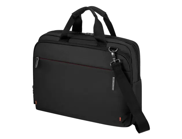 Imagen Maletin para portatil samsonite network 4 15,6" negra con asa y bolsillos exteriores color negro