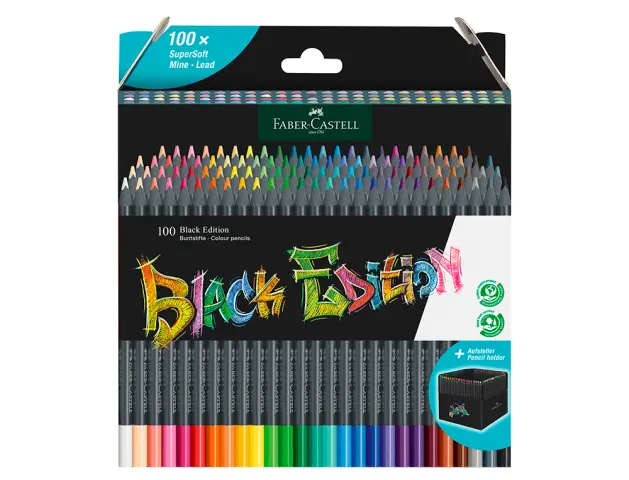 LAPICES DE COLORES FABER CASTELL CAJA METALICA DE 24 COLORES SURTIDOS