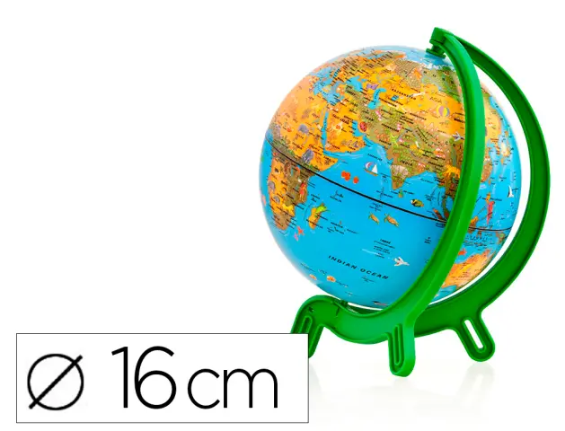 Imagen Globo terraqueo nova rico mini giacomino base de plastico alta resistencia 16 cm diametro