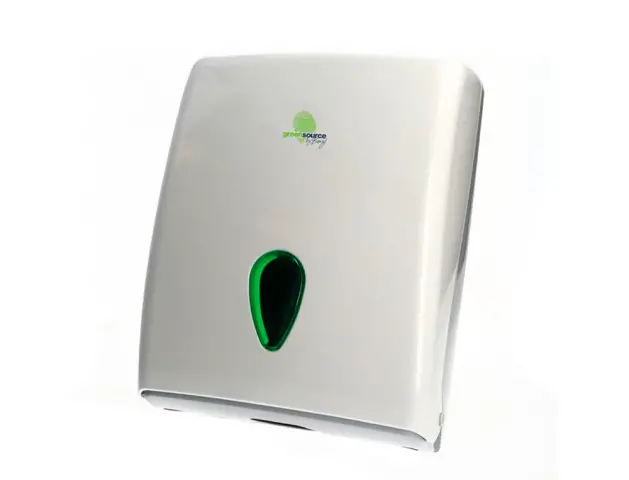 Imagen Dispensador toallas secamanos bunzl greensource plegadas en c/v/w/z fabricado en abs color blanco