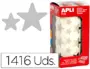 Imagen Gomets autoadhesivos estrellas grandes plata en rollo con 1416 unidades 2