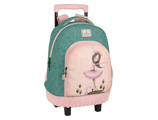 Imagen Mochila safta con ruedas compact mirabelle swan lake 450x320x210 mm