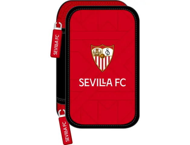 Imagen Plumier escolar safta doble pequeo 28 piezas sevilla f.c. corporativa 195x125x40 mm