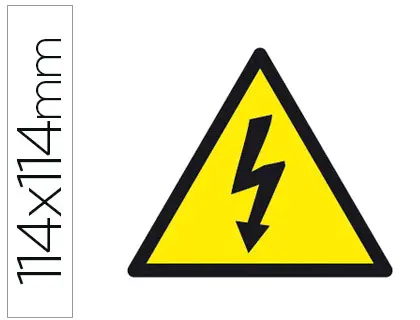 Imagen Etiqueta adhesiva apli de sealizacion simbolo alta tension 114x114 mm