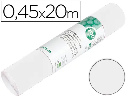 Imagen Rollo adhesivo liderpapel unicolor blanco brillo rollo de 0,45 x 20 mt