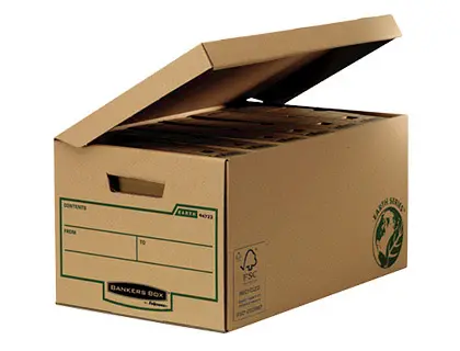 Caja archivo definitivo plastico liderpapel negro 387x275x105 mm