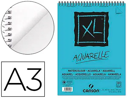 Bloc dibujo liderpapel esbozos espiral din a4 210x297mm 100 hojas 90g/m2  sin recuadro - Figurex Madrid