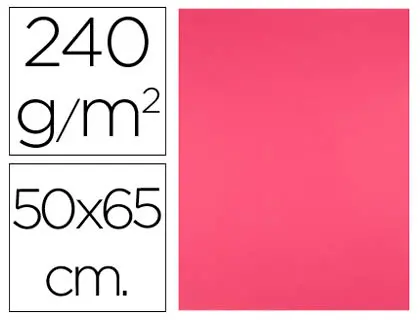 Imagen Cartulina liderpapel 50x65 cm 240g/m2 fucsia paquete de 25 unidades
