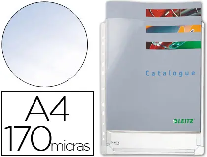 Imagen Funda multitaladro esselte din a4 pvc 170 mc con fuelle capacidad 200 hojas pack de 5 unidades