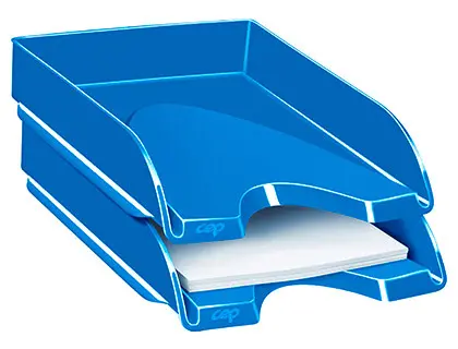 Imagen Bandeja sobremesa cep plastico azul 257x348x66 mm