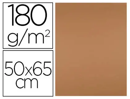 Imagen Cartulina liderpapel 50x65 cm 180 gr marron escolar unidad