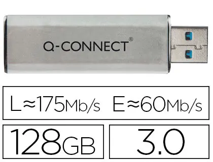 Imagen Memoria usb q-connect flash 128 gb 3.0 (incluye canon)