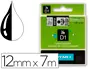 Imagen Cinta dymo negro transparente 12mm x7 mt d1 2
