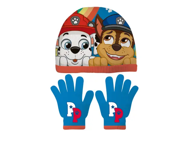 Imagen Set gorro y guantes infantil safta navidad paw patrol