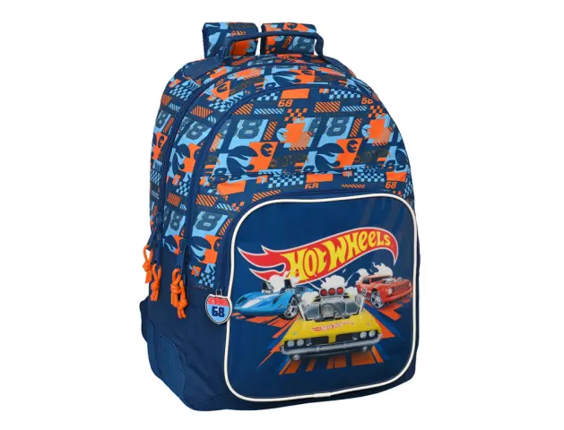 Imagen Mochila safta doble con cantoneras adaptable a carro hot wheels speed club 420x320x150 mm