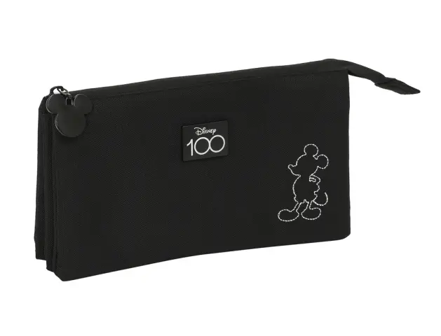 Imagen Bolso escolar portatodo safta triple cremallera mickey mouse disney 100 120x220x30 mm