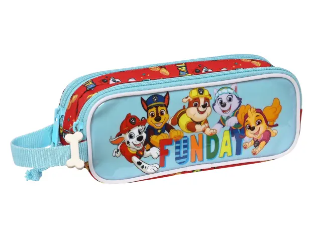 Imagen Bolso escolar portatodo safta doble cremallera paw patrol funday 80x210x60 mm