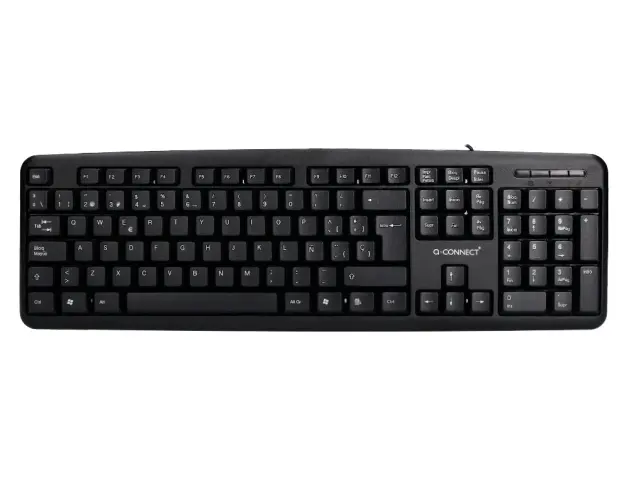 Imagen Teclado q-connect con cable 1,35 mt color negro