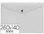 Imagen Carpeta liderpapel dossier broche polipropileno tamao sobre americano 260x140mm transparente 2