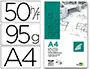 Imagen Bloc papel vegetal liderpapel encolado 210x297mm 50 hojas 95g/m2 2