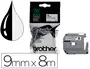 Imagen Cinta brother mk-221 blanco-negro 9mm longitud 8 mt 2