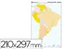 Imagen Mapa mudo color din a4 america sur politico 2