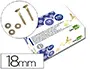 Imagen Encuadernadores liderpapel 18 mm con arandela -latonados -caja de 100 2