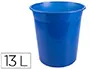 Imagen Papelera plastico q-connect azul translucido 13 litros 2