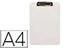 Imagen Portanotas q-connect plastico din a4 blanco 2,5mm 2
