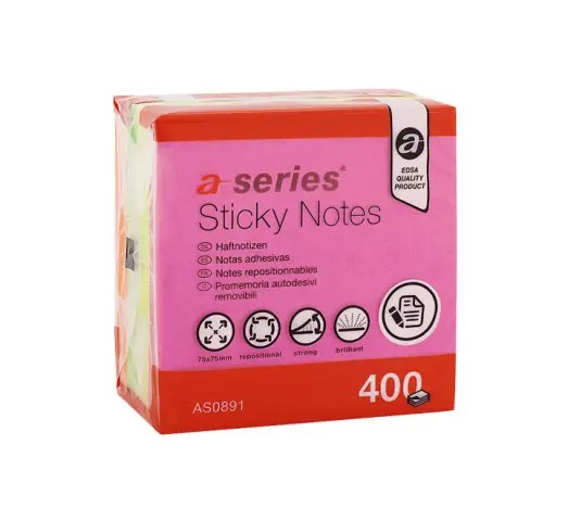 Imagen CUBO 400H NOTAS A-SERIES REPOSICIONABLES 75X75