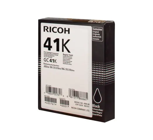 Imagen INK JET RICOH ORG. GC41BK  2500 COPIAS