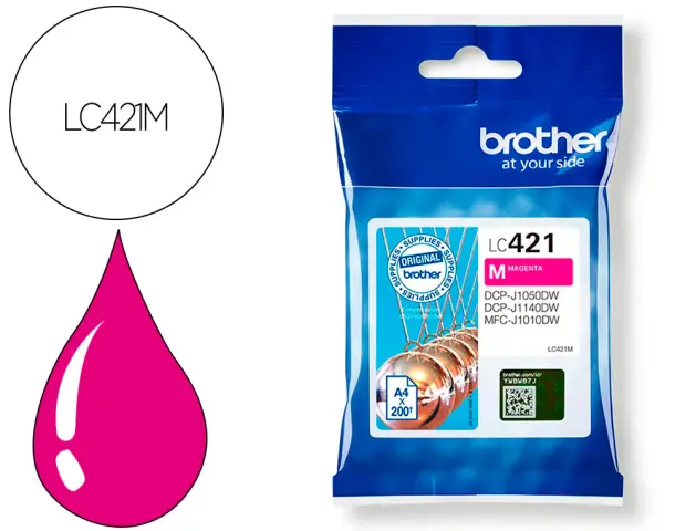 Imagen Ink-jet brother lc421m dcp-j1050dw / dcp-j1140dw / mfc-j10 magenta 200 paginas