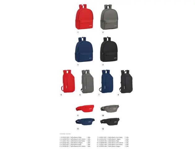 Imagen Expositor escolar safta colores basic mochilas / rioneras / mini mochilas 650x380x1580 mm 2