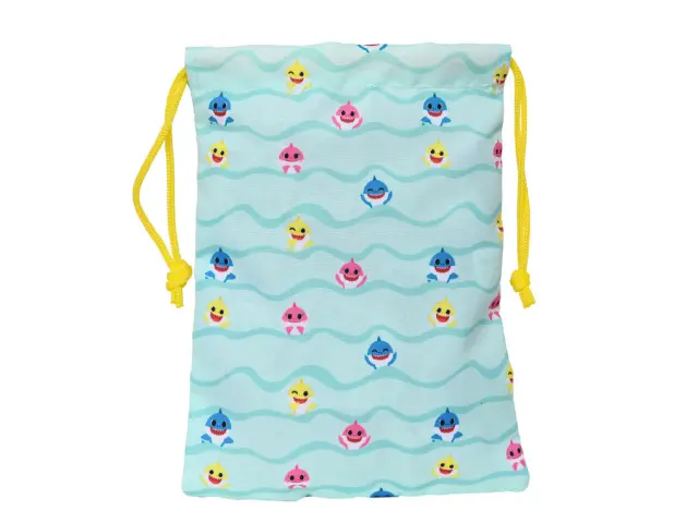 Imagen Cartera escolar safta saquito merienda 200x250 mm baby shark beach day 2