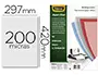 Imagen Tapa de encuadernacion fellowes din a3 pvc transparente cristal 200 micras pack de 100 unidades 2
